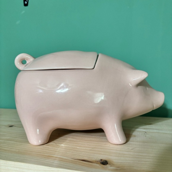 NEW Rae Dunn OINK Pink Pig Canister - Picture 3 of 7